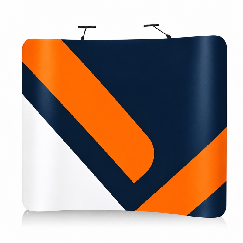 Traditioneel gebogen zipper beurswand met GFD-voorbeeldprint