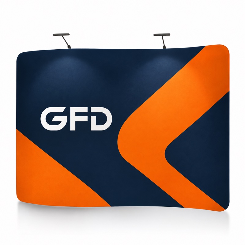 Wave zipper beurswand met GFD-voorbeeldprint